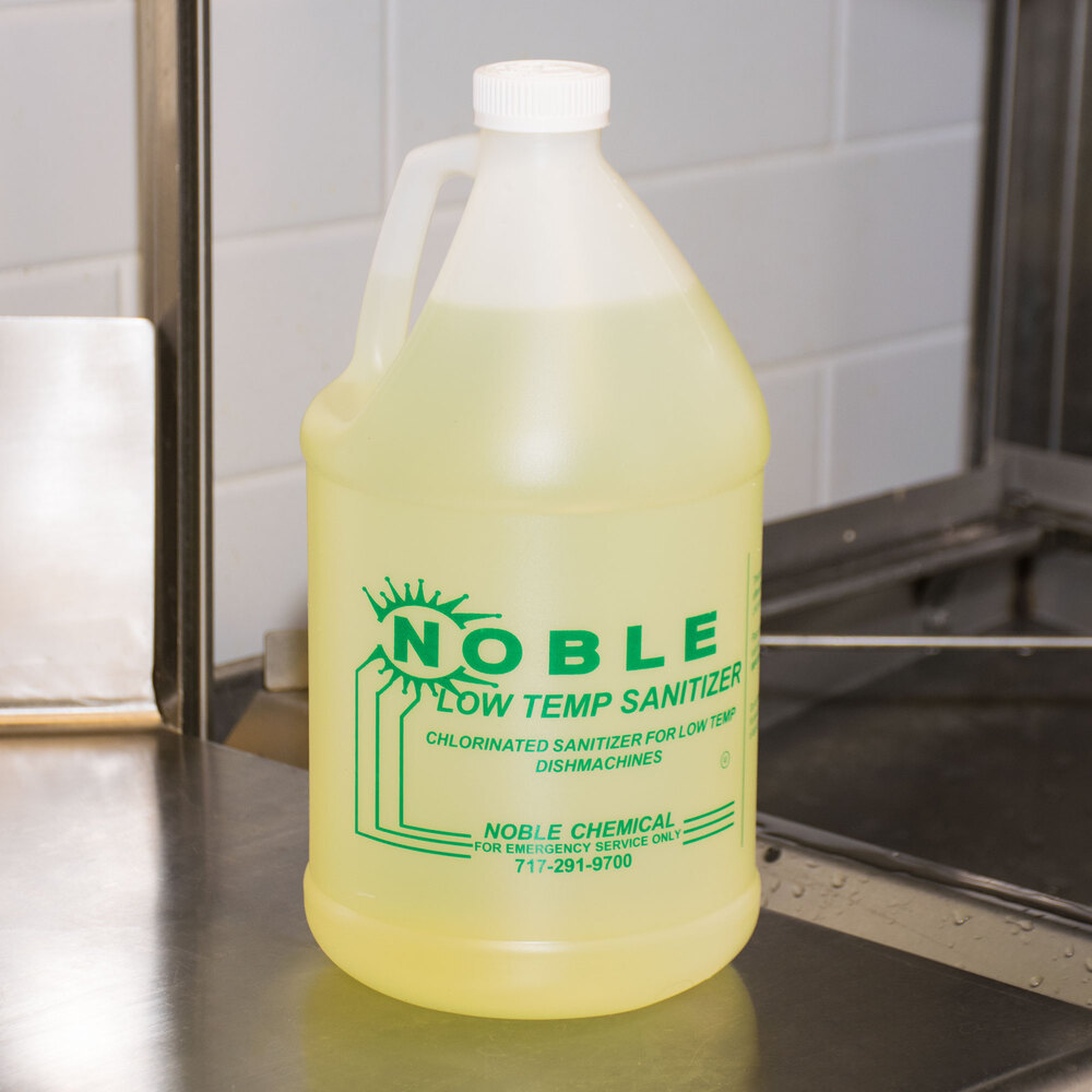 Noble Chemical 1 Gallon Low Temp San Dish Washing Machine Sanitizer