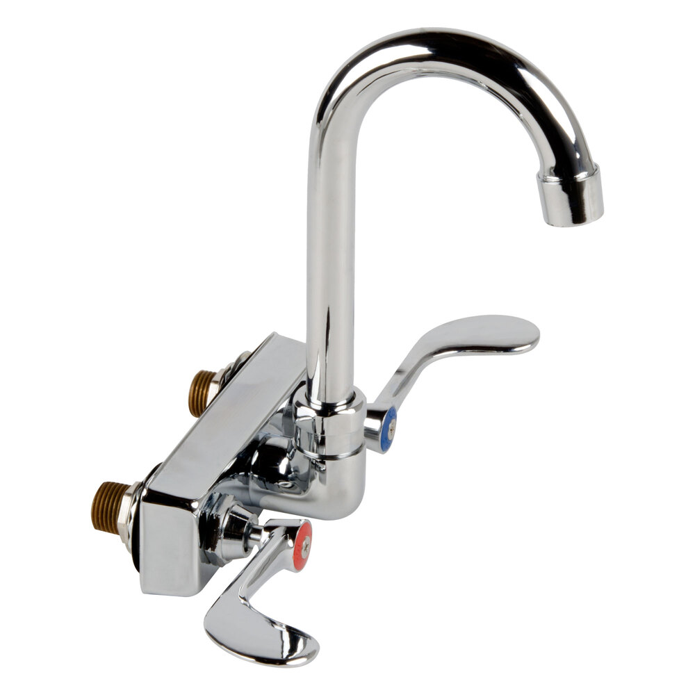 8" Wall Mounted Gooseneck Faucet with 4" Centers