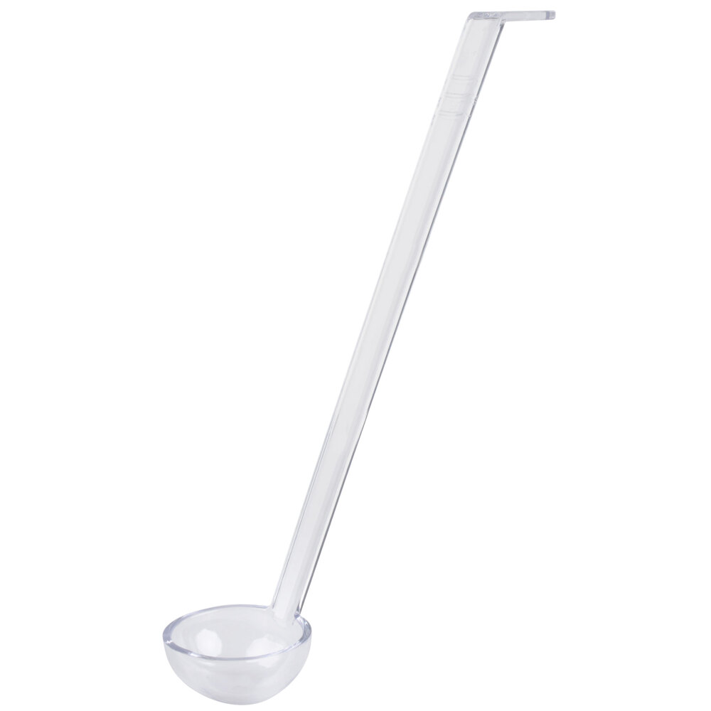 1 oz. Clear Plain Handle Serving Ladle