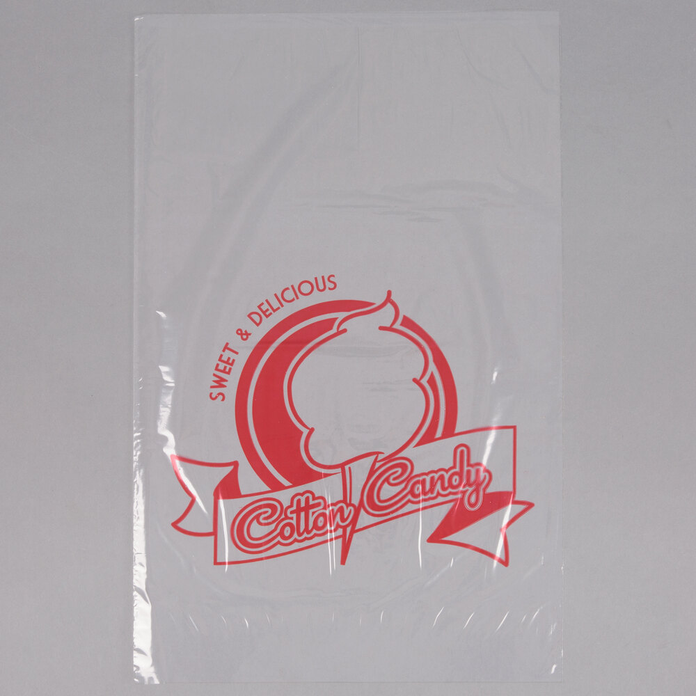 Carnival King 3803065 11 1/2" x 19 1/2" Printed Quick Pak Cotton Candy