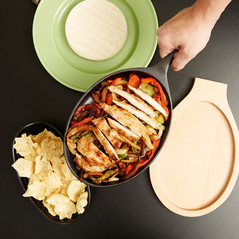 Fajita Skillet Pan Oval Cast Iron Skillet with Handle