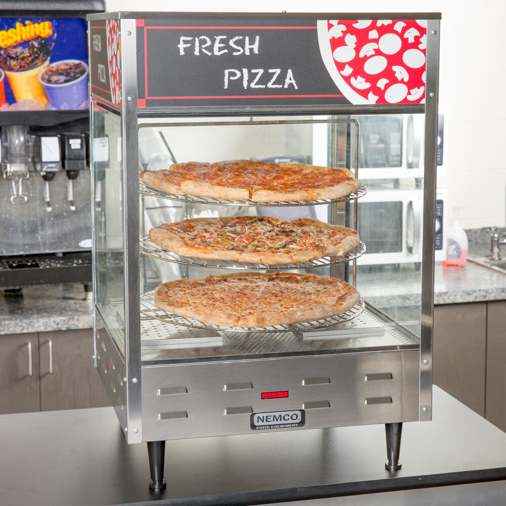 Nemco 6451 Rotating 3Tiered Pizza Merchandiser 18" Racks 120V
