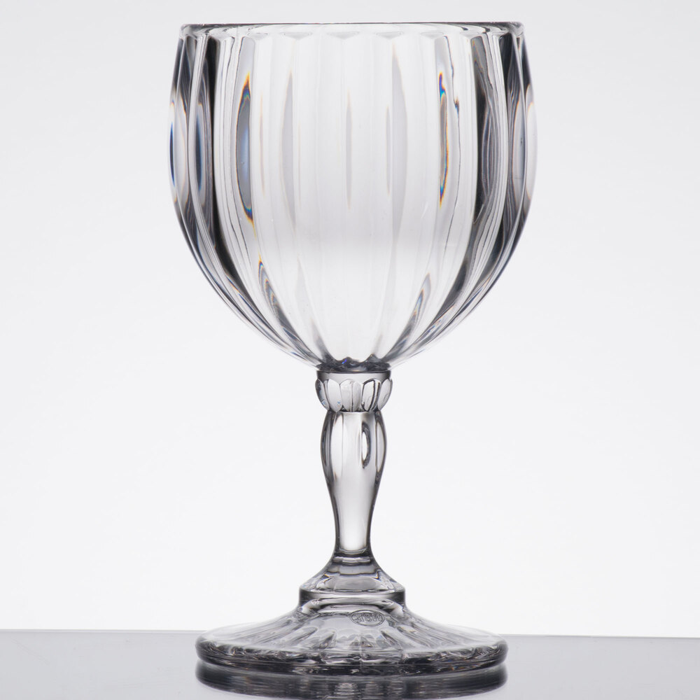 GET SW1421 (SW1421) SAN Plastic 8 oz. Fluted Wine Glass 24/Case