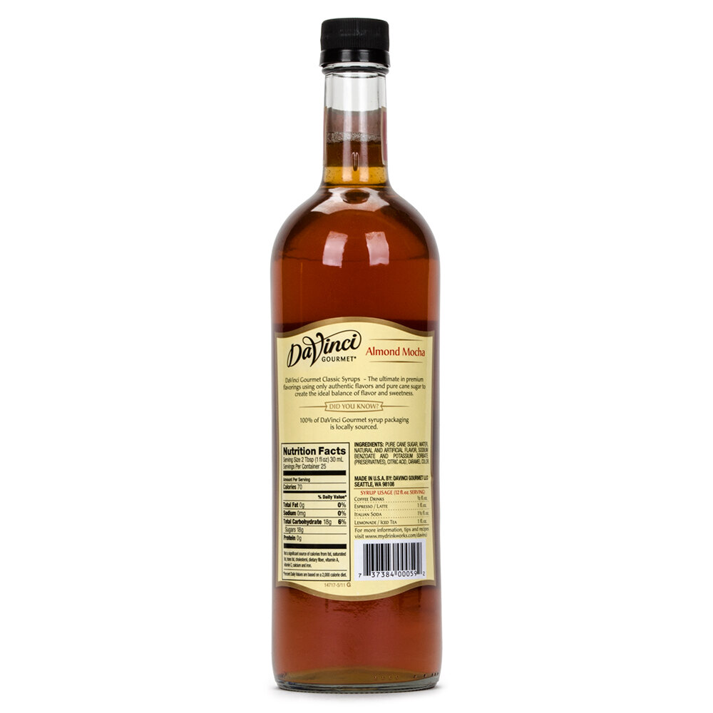 DaVinci Gourmet Almond Mocha Classic Coffee Flavoring Syrup
