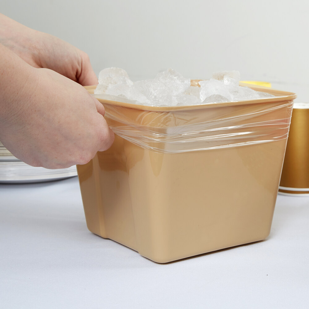 Plastic Food Bag / Ice Bucket Liner 8" x 4" x 12" 1000/Box