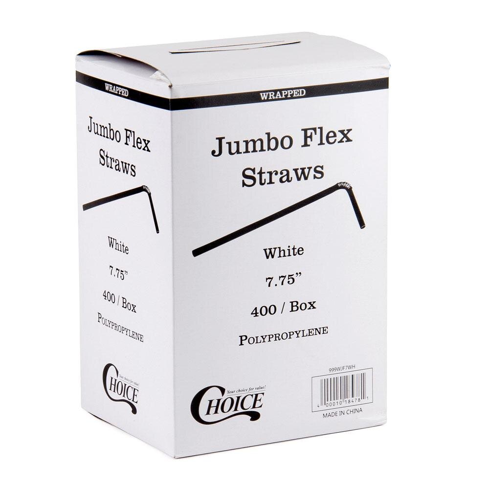 Choice 7 3/4" Wrapped Flex Straw 400 / Box