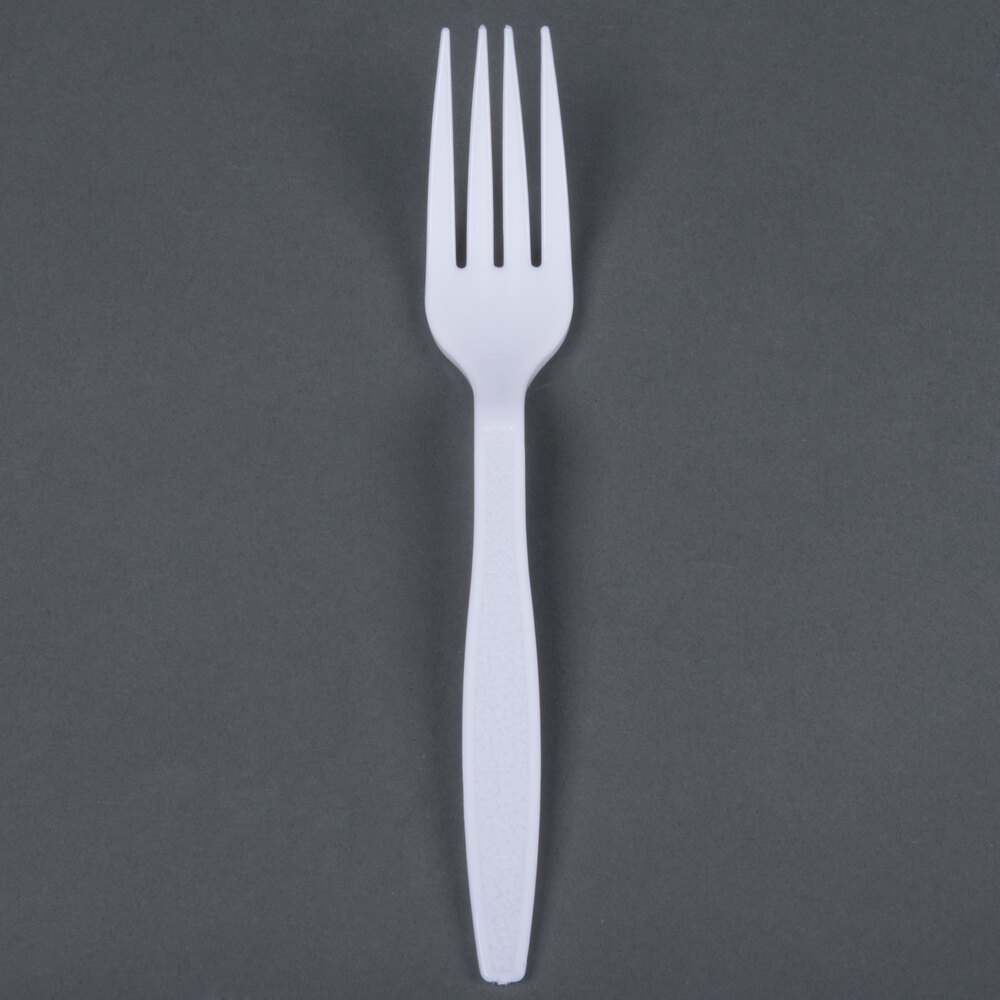 Visions White Heavy Weight Plastic Fork 100/Pack