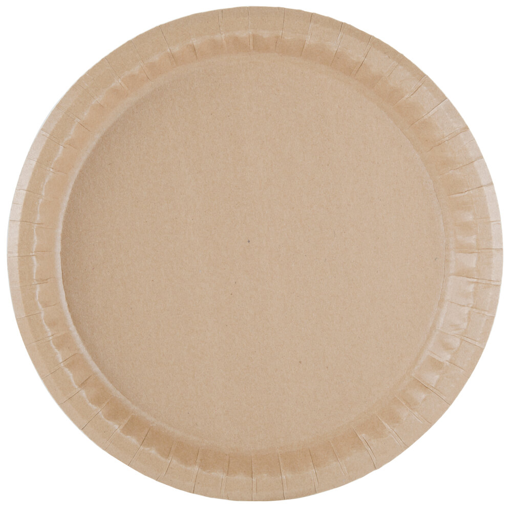 10 1/4" Coated Kraft Paper Plate 400 / Case