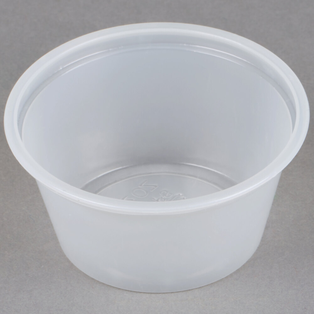 Choice 2 oz. Plastic Souffle Cup / Portion Cup 2500/Case