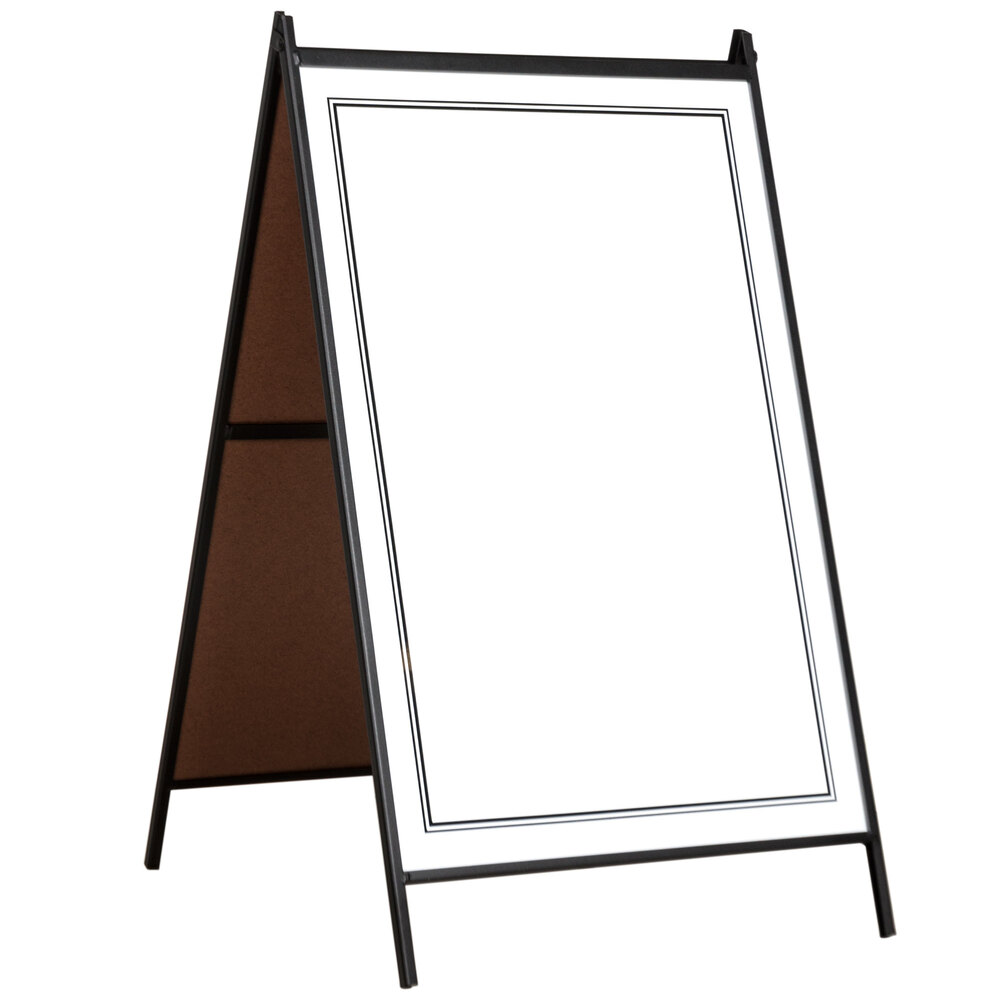 24" x 36" White AFrame Sidewalk Sign Board Kit RMBA2436W