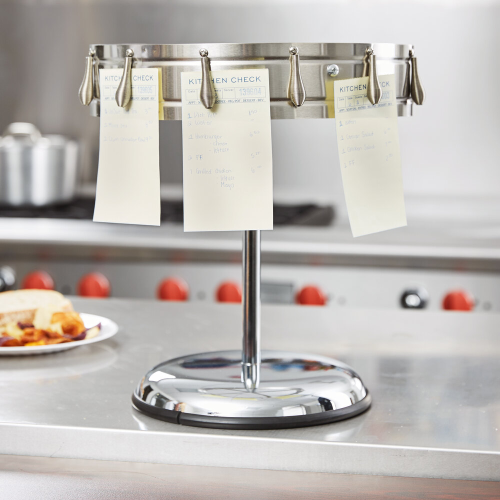 Order Wheel / Ticket Holder 12 Clip Ceiling Mount with Pedestal Base