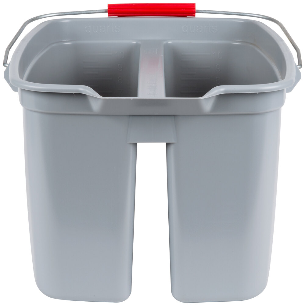 Rubbermaid 2628 19 Qt. Divided Gray Bucket (FG262888GRAY)