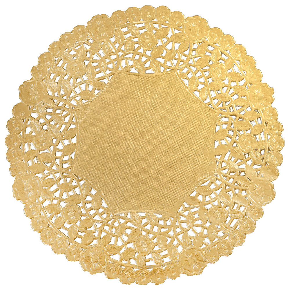12" Gold Foil Lace Doily 500 / Case