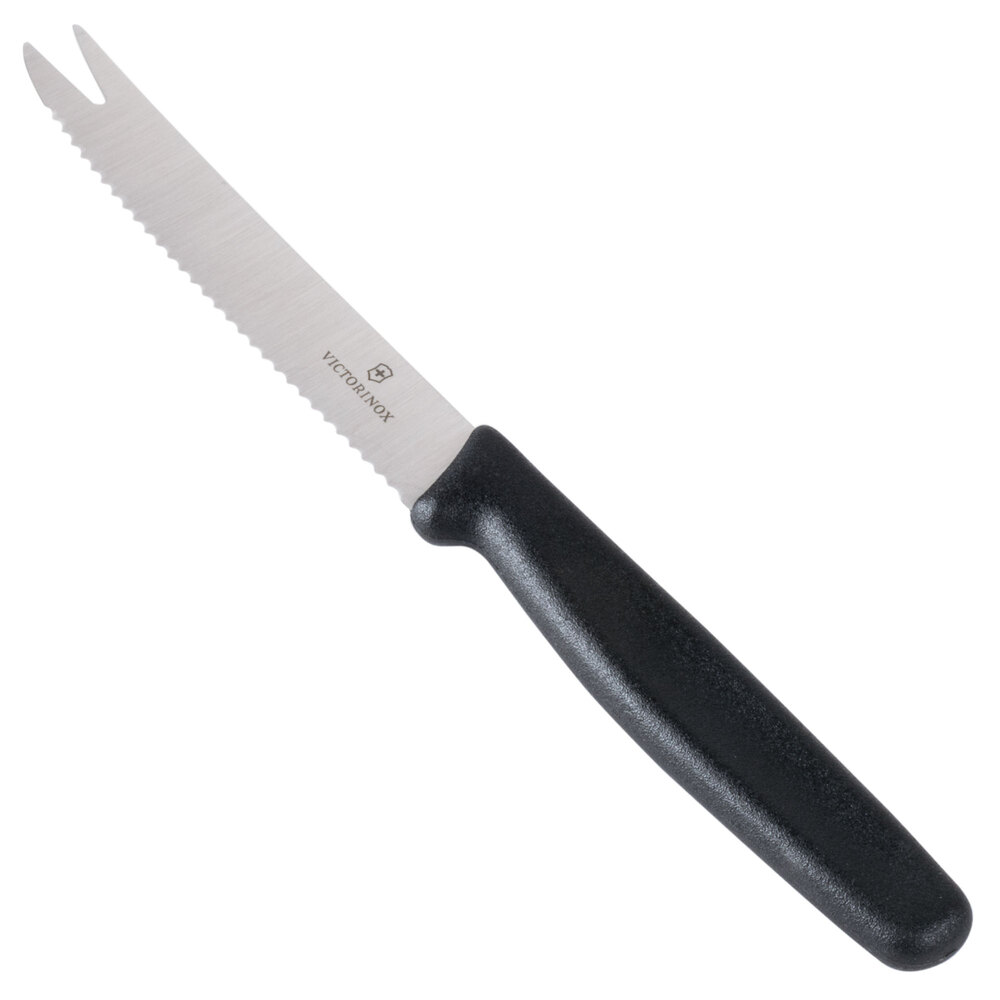 Victorinox 47506 4 1/4" Serrated Edge Tomato Knife with Black Nylon Handle