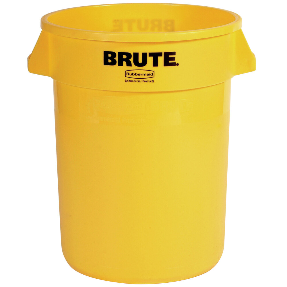 Rubbermaid Brute FG261000YEL Yellow 10 Gallon Trash Can