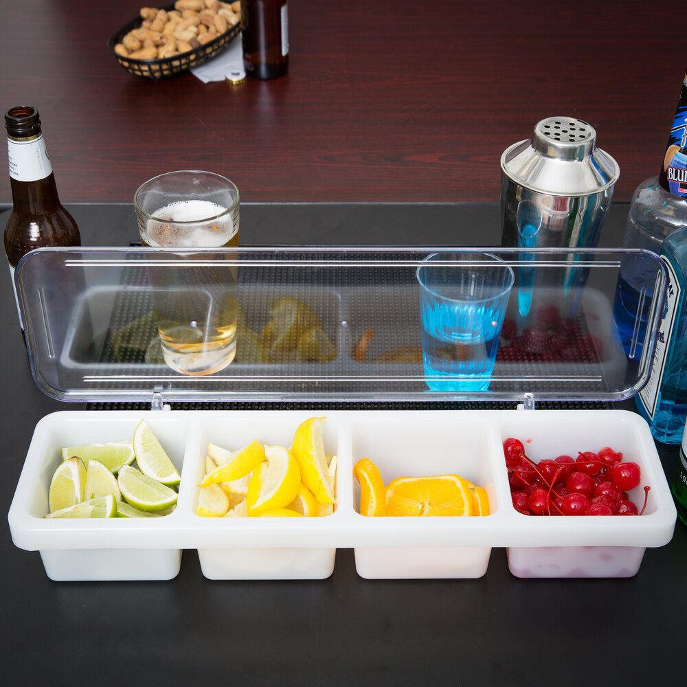 4 Compartment Bar Condiment Tray