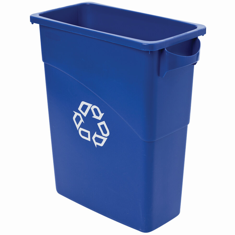 Rubbermaid 354173 Slim Jim Recycling Container with Handles 15