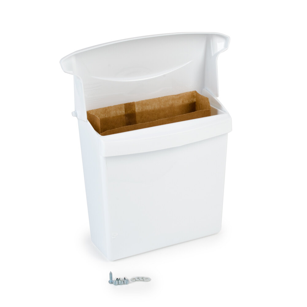 Rubbermaid 6140 Sanitary Napkin Receptacle (FG614000WHT)