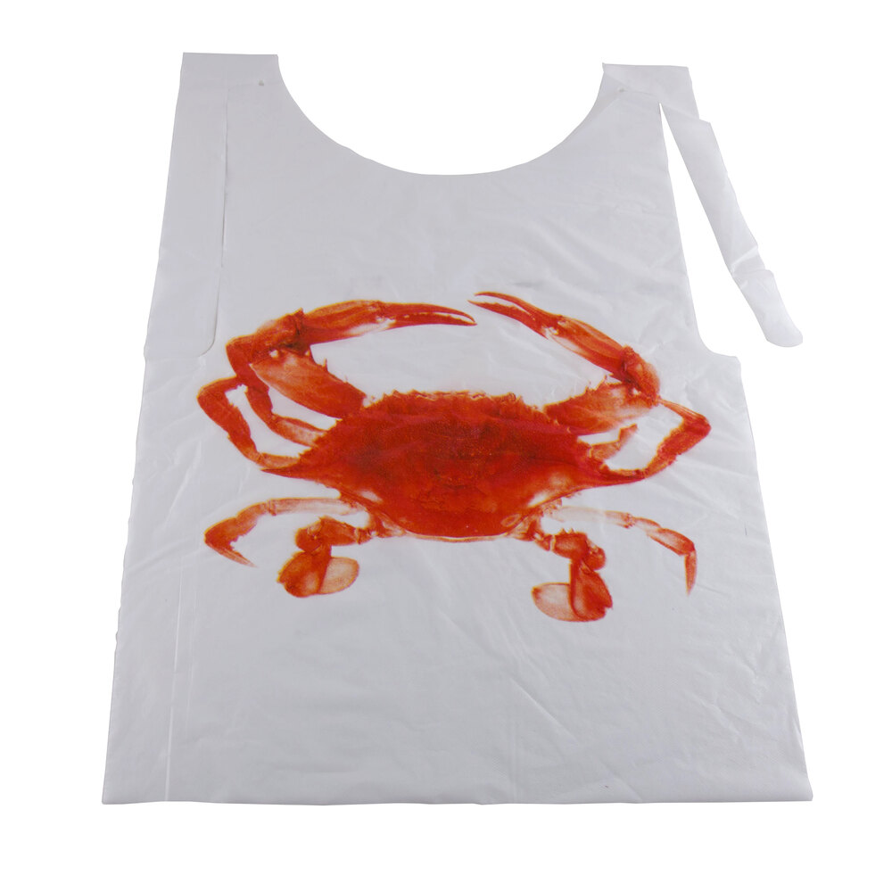 Disposable Poly Crab Bib 500 / Box