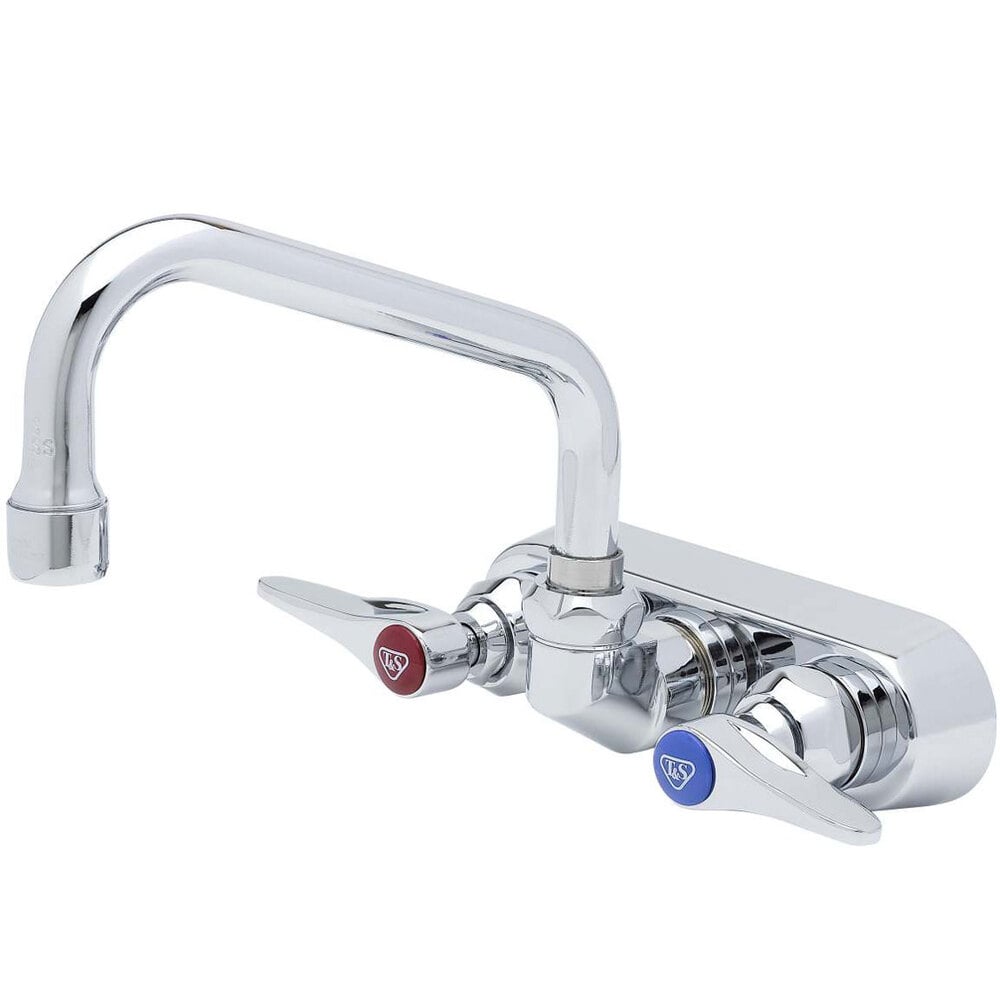 6" T&S B1115 Wall Mounted Swivel Faucet with 4" Centers