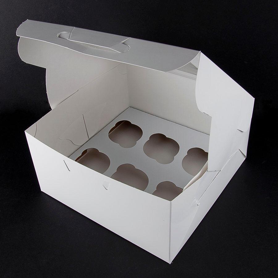 Window Cupcake Box with Insert 10" x 10" x 5" 10 / Pack