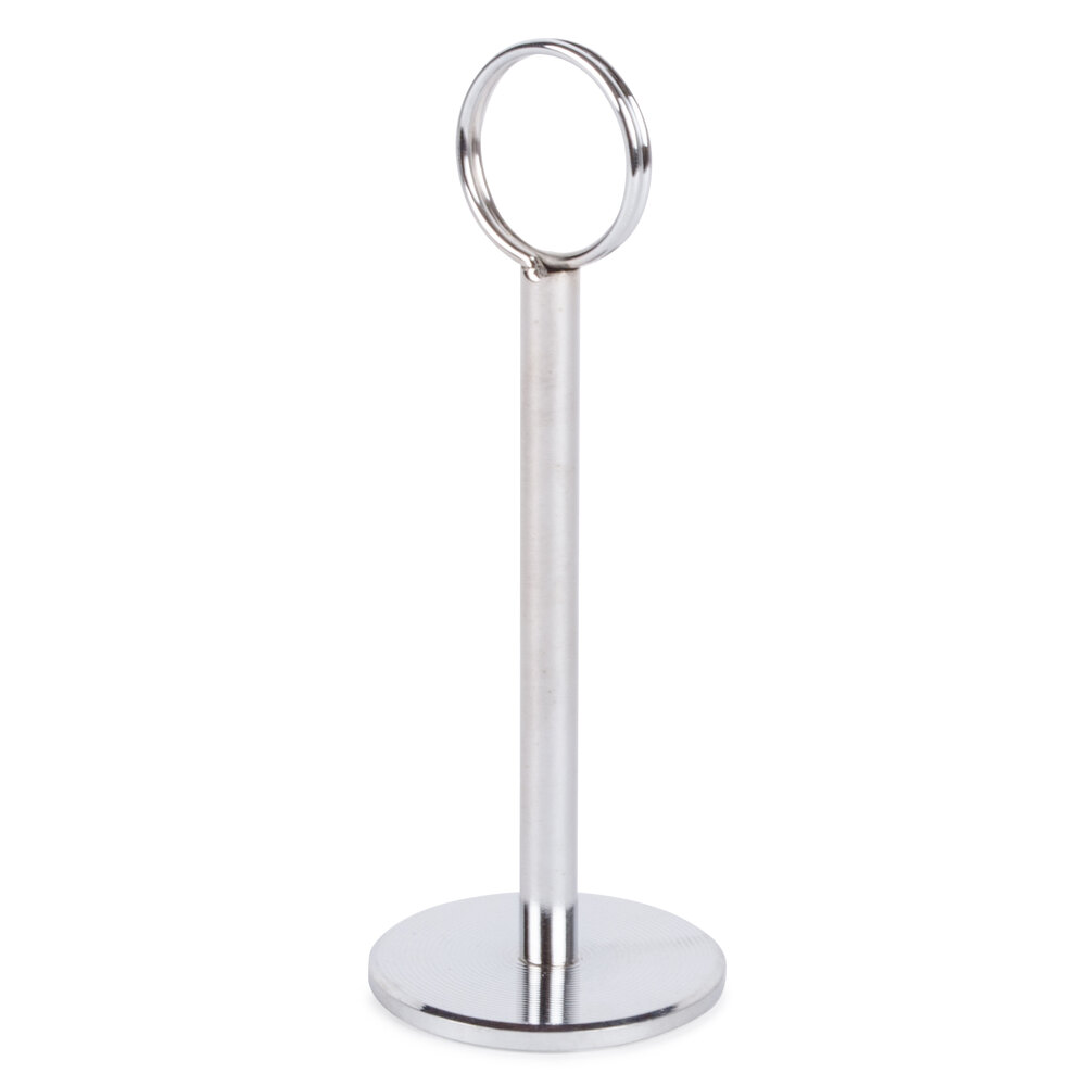 6" Stainless Steel Menu / Card Holder