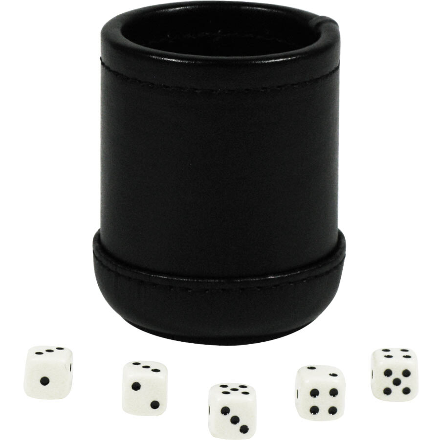 Deluxe LeatherLook Dice Game Cup
