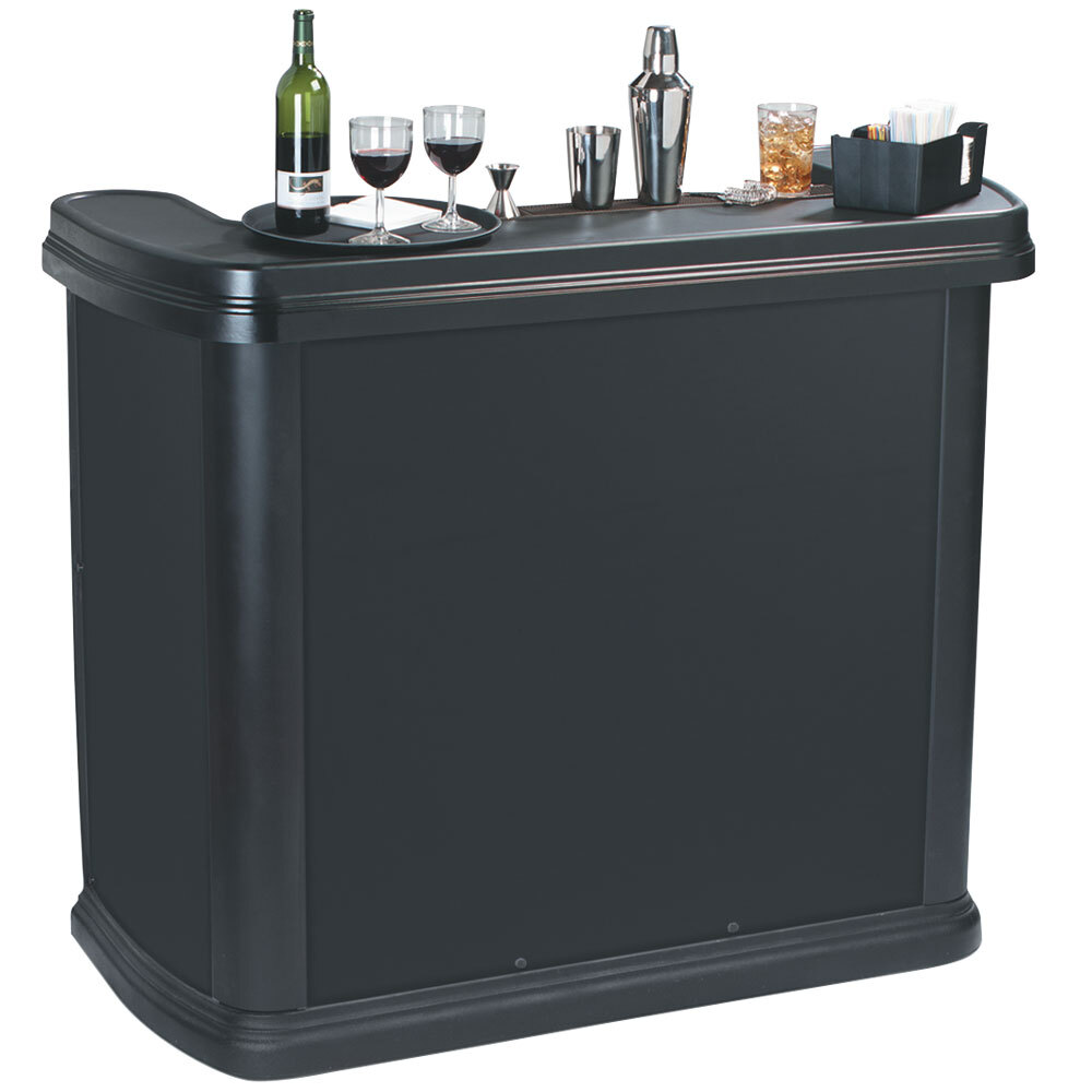 Carlisle 755003 Black Maximizer Portable Bar 56" x 26 1/2" x 48"