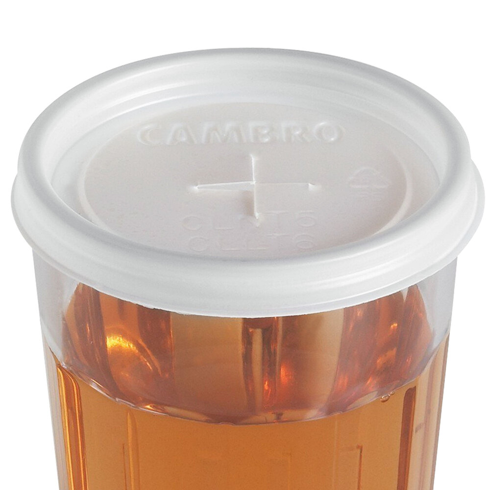tumblers newport Straw CLNT5 Lid Slot Cambro Translucent with Disposable