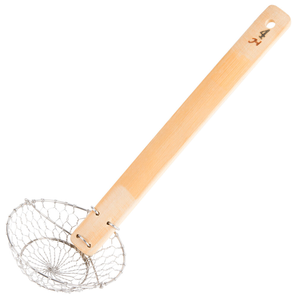 4" Round BambooHandled Coarse Skimmer