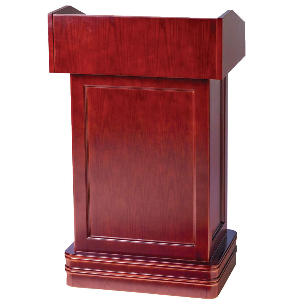Aarco Hostess Podium with Cherry Finish POD2