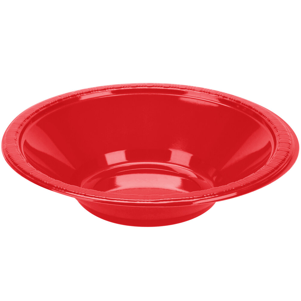 Creative Converting 28103151B 12 oz. Classic Red Plastic Bowl 50 / Pack
