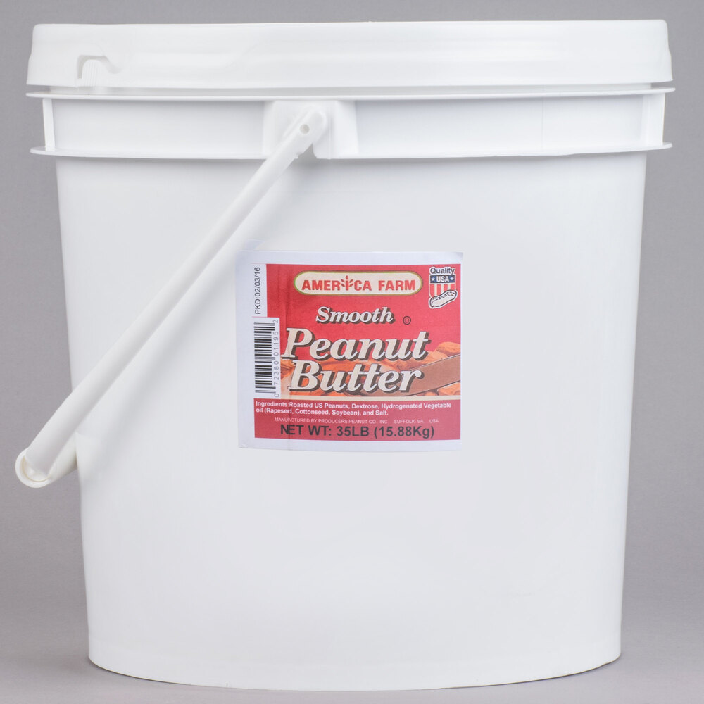 Bulk Smooth Peanut Butter 35 lb. Tub