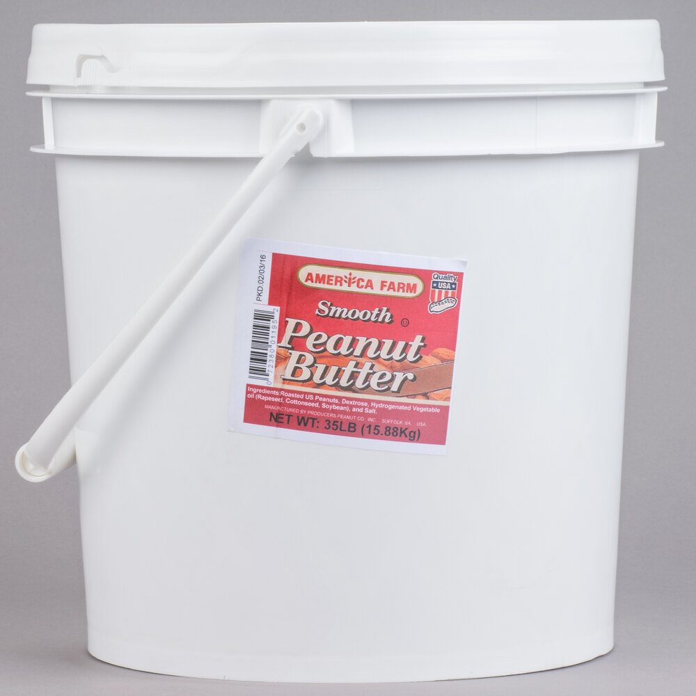 Bulk Smooth Peanut Butter 35 lb. Tub