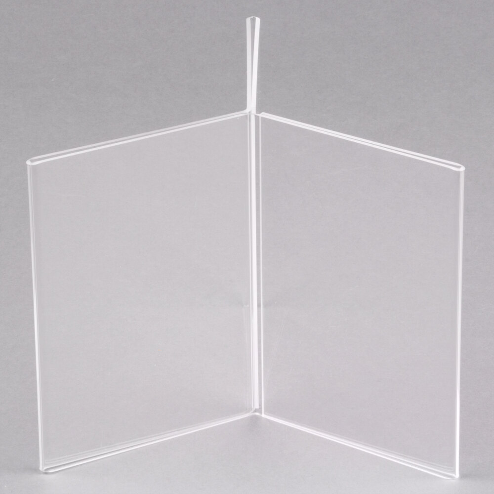 Tablecraft 40606 Six Sided Acrylic Table Tent 4" x 6"