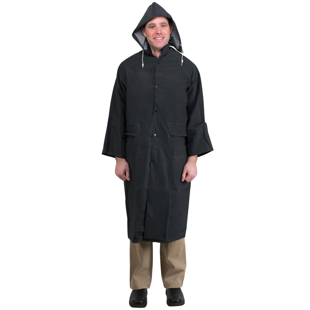 Black 2 Piece Rain Coat 49" XXL