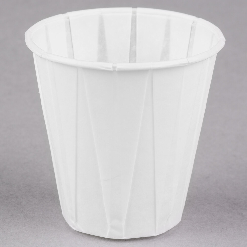 Genpak Harvest W500F 5 oz. White Paper Souffle / Drinking Cup 2500 / Case