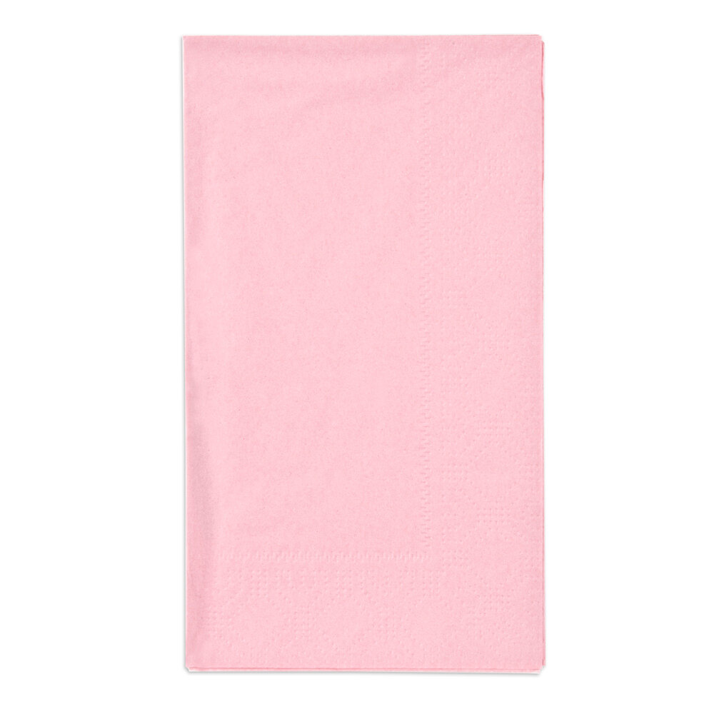 Pink Paper Dinner Napkins, 2Ply, 15" x 17" Hoffmaster 180527 1000/Case