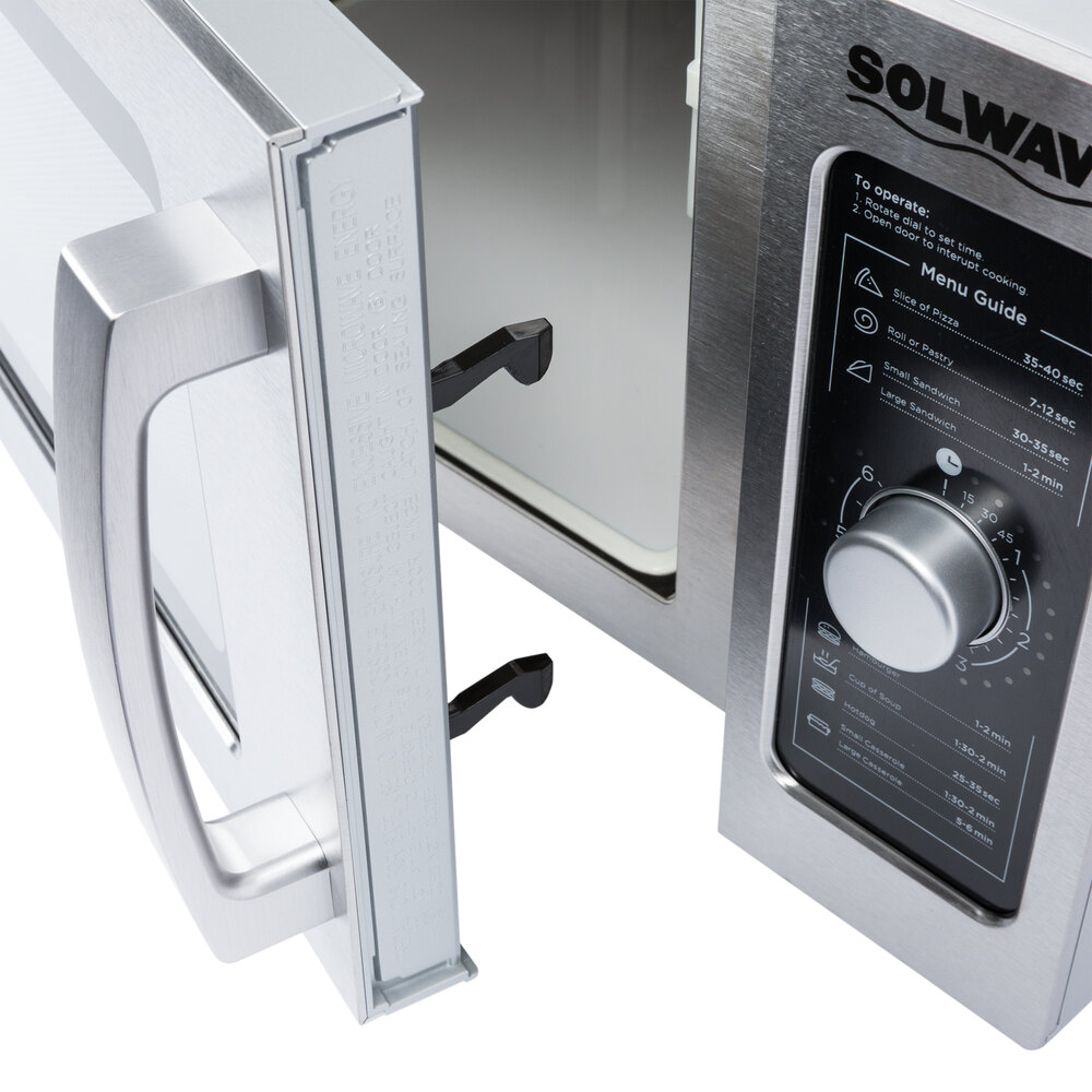 Solwave Stainless Steel Commercial Microwave with Dial Control 120V