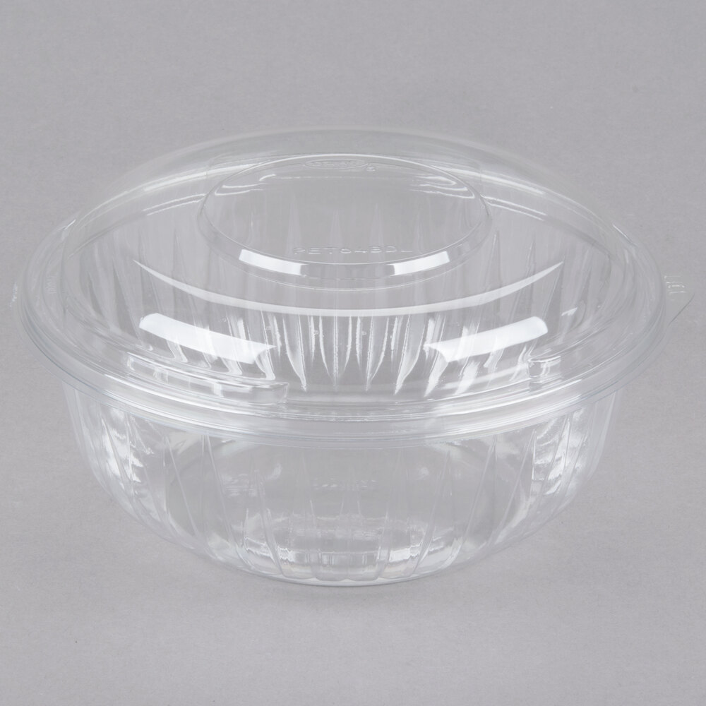 Dart Solo PET32BCD PresentaBowls 32 oz. Clear Plastic Bowl with Dome