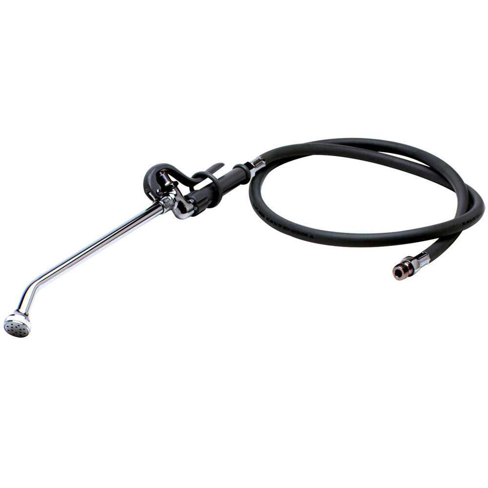 T&S B0955 Bedpan Washer 3' PVC Hose with Self Closing Spray Valve