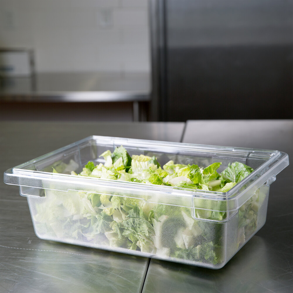 Rubbermaid FG330900CLR Clear Polycarbonate Food Storage Box 18" x 12