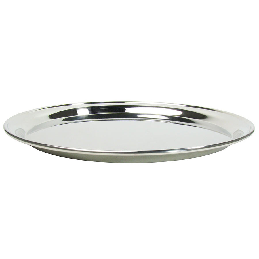 12" Round Stainless Steel Catering Tray / Platter