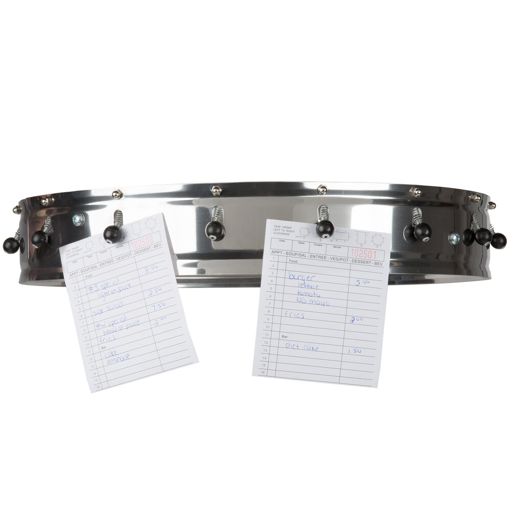 Carlisle 3816CH 16 Clip Ceiling Mount Order Wheel Ticket Holder