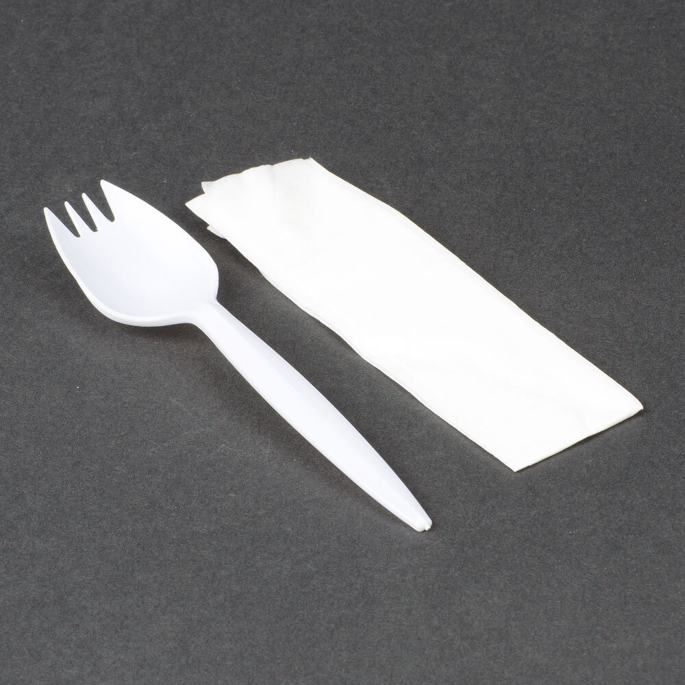 Choice Plastic Spork and Napkin Kit 1000 / Case