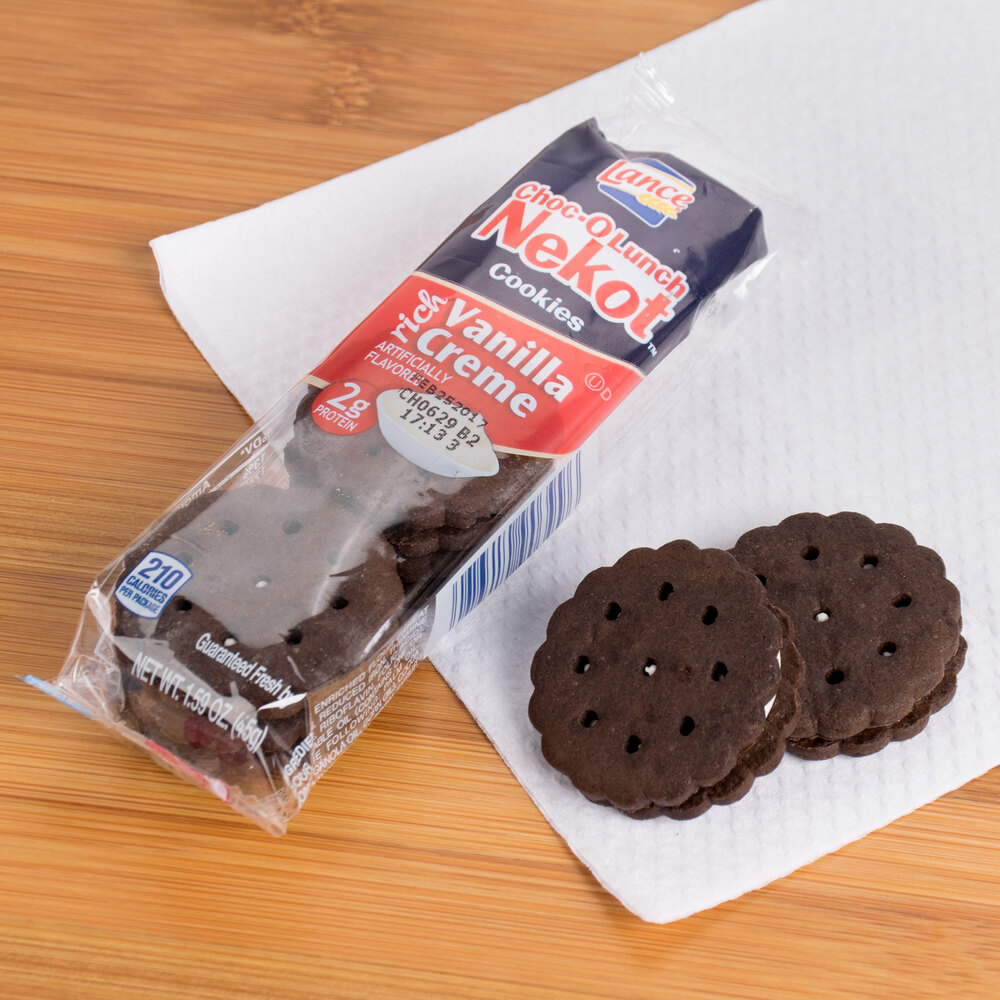 Lance ChocOLunch Nekot Vanilla Creme Sandwich Cookies 20 Count Box