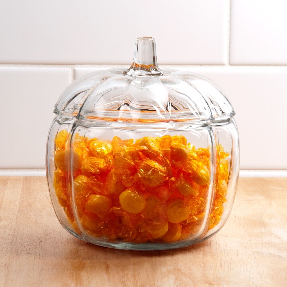 Anchor Hocking 85623R9 2.2 qt. Pumpkin Jar with Lid