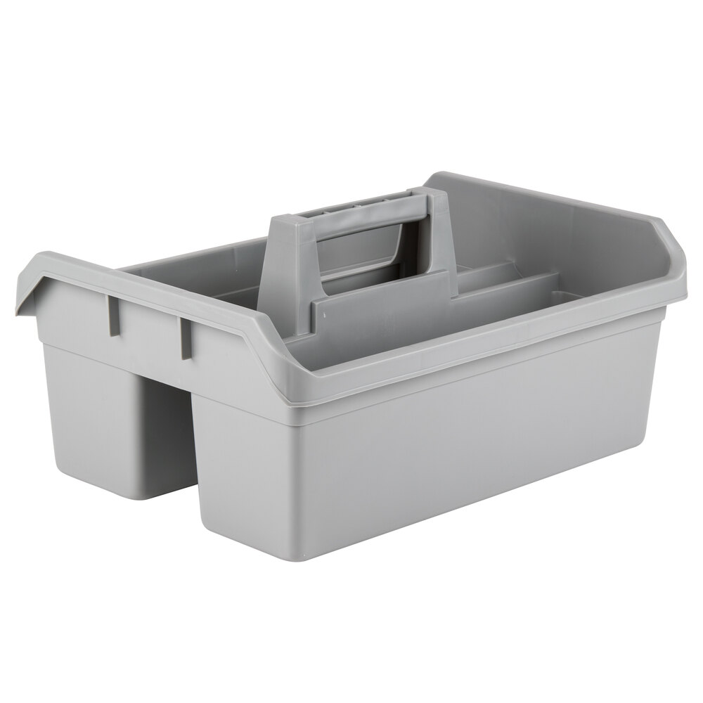 Continental 49 Gray Plastic Cleaning Caddy, 19L x 13.5W (Maxi Maid Carrier)