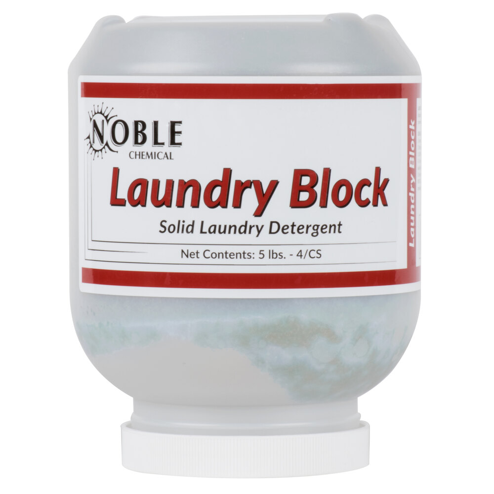5 lb. Noble Chemical Laundry Block Solid Laundry Detergent 4/Case