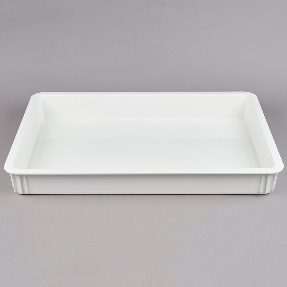Cambro DB18263CW148 Camwear 18" x 26" x 3" White Polycarbonate Pizza